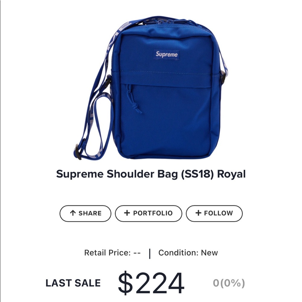 Supreme Shoulder Bag (SS18) Royal